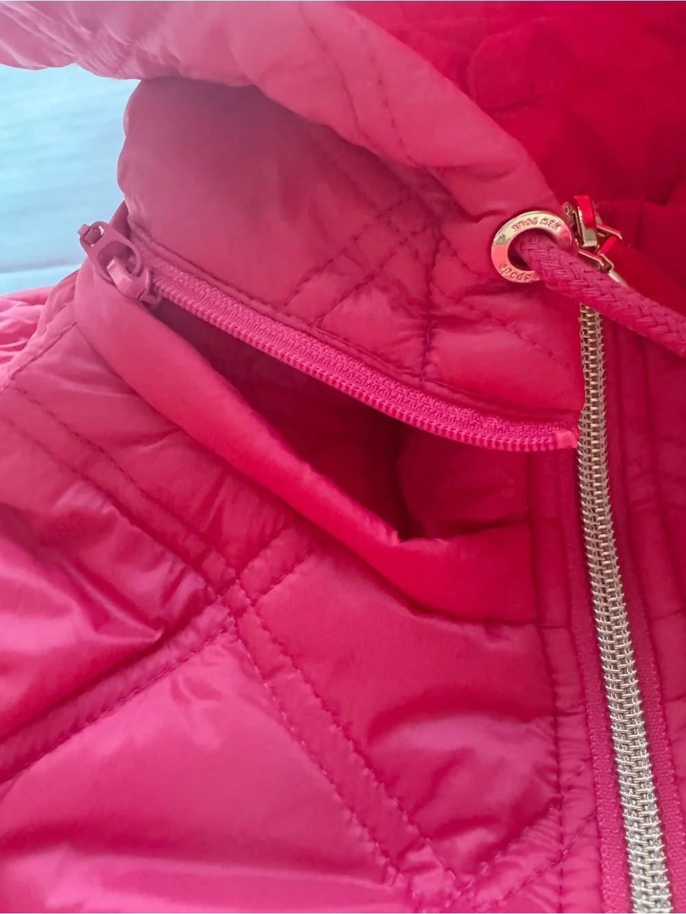 Kate Spade New Water Resistant Quilted Jacket with Removable Hood size XL NWT